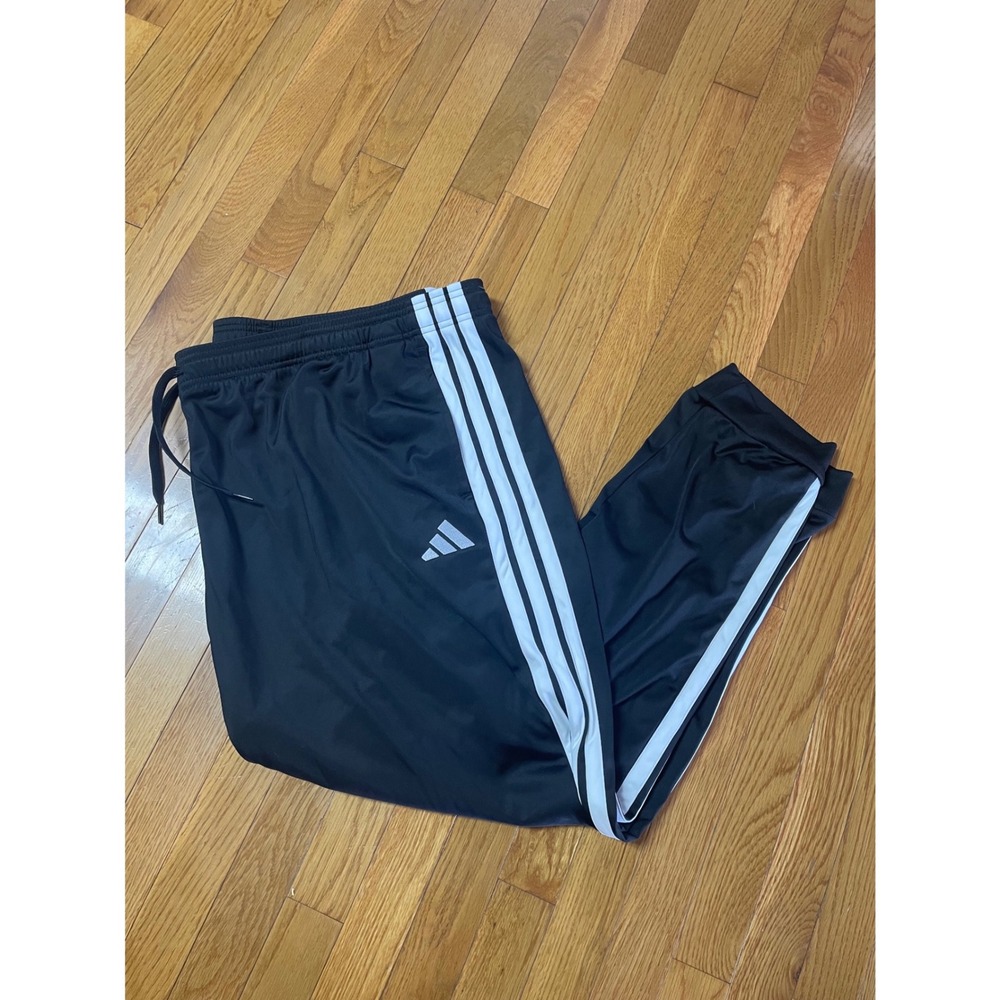Adidas Mens 3-Stripes Tapered Training Pants Black White JI8809 Size 4XL New